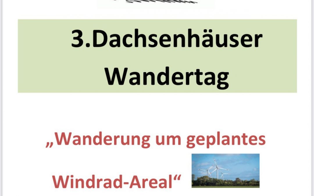 29.09.   3. Dachsehäuser Wandertag