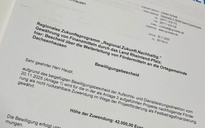 Bewilligungsbescheid für drei Projekte in Dachsenhausen