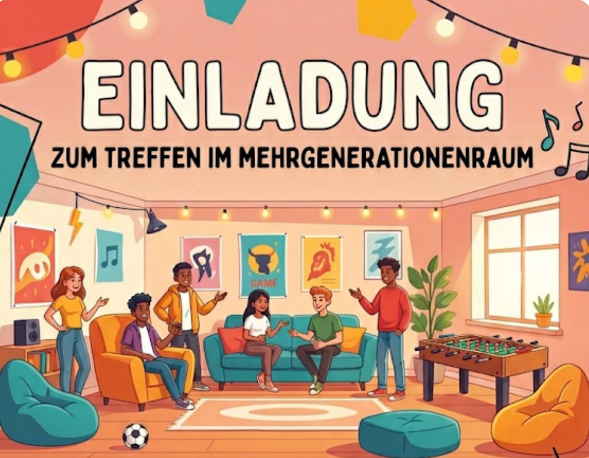 Einladung zum Treffen im Mehrgenerationenraum