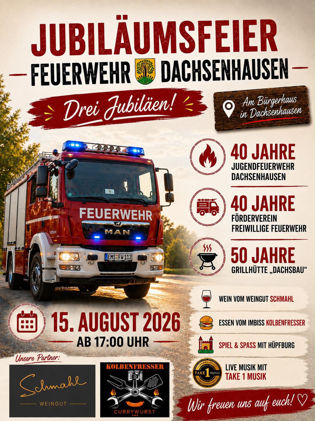 Jubiläumsfeier Feuerwehr Dachsenhausen 15.08.26