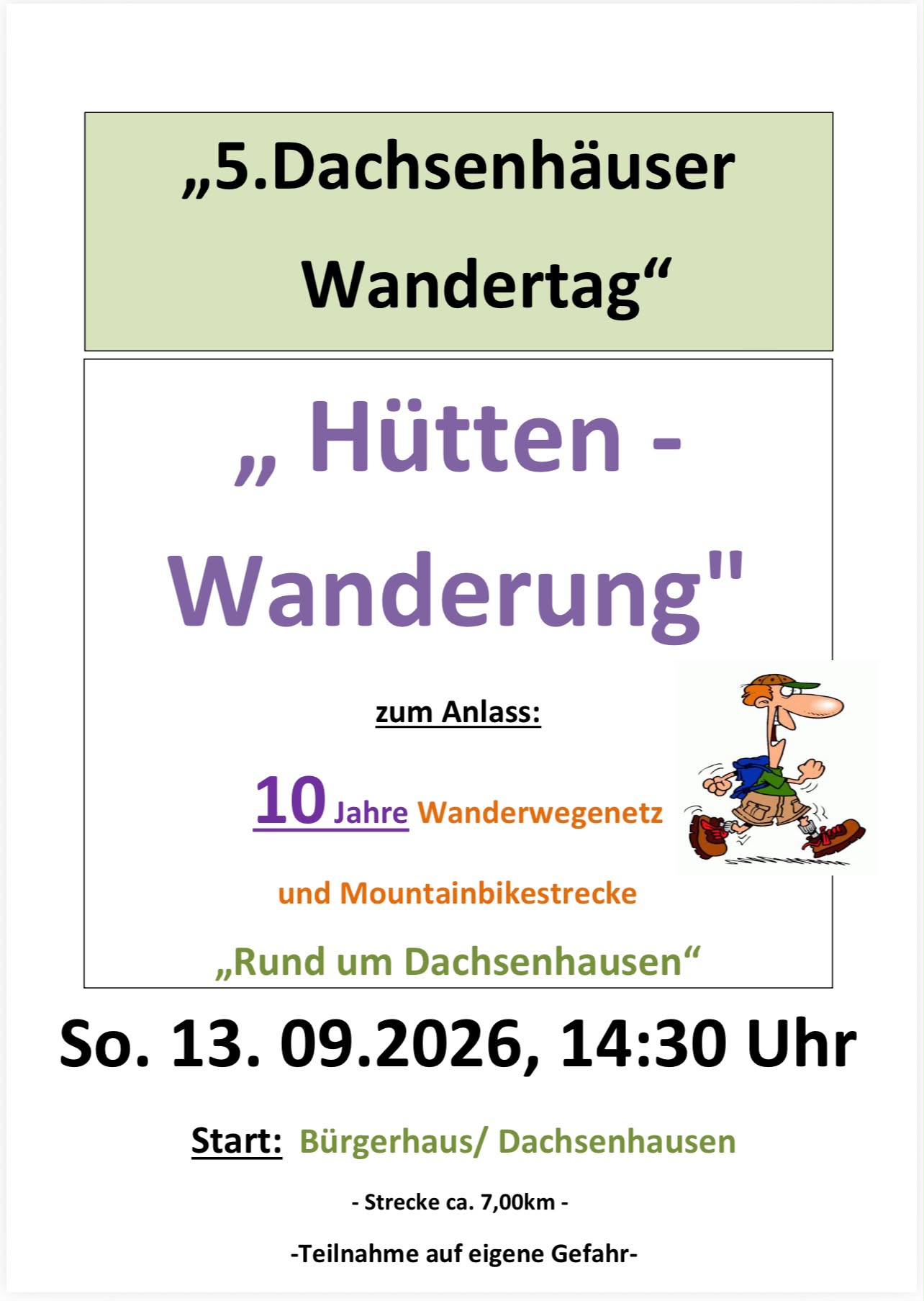 5. Dachsenhäuser Wandertag